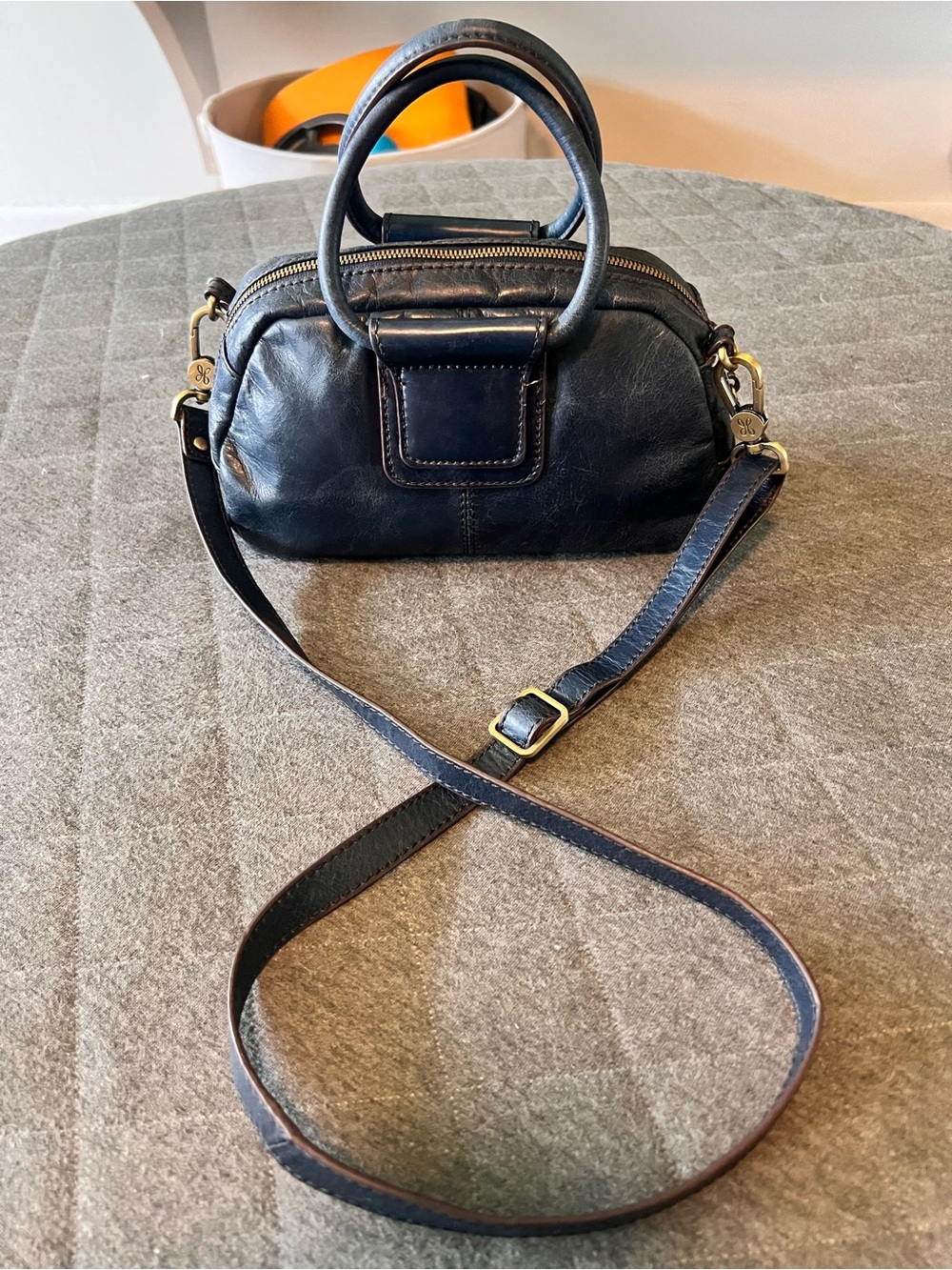 HOBO Shelia Blue Leather Mini Satchel Excellent Condition - Picture 3 of 14